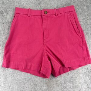 Spanx Supersmooth Twill Chino Shorts Womens Large Tulip Pink Stretch High Rise